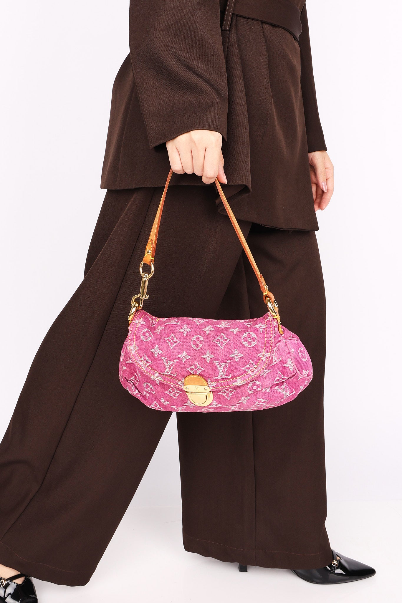 Louis Vuitton Monogram Mini Denim Pleaty Bag 2006