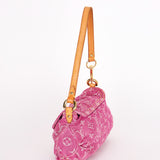 Rare Louis Vuitton Monogram Mini Denim Pink Pleaty Bag 2006
