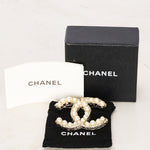Chanel 2013 Champagne Pearl CC Brooch