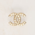 Chanel 2013 Champagne Pearl CC Brooch