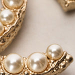 Chanel 2013 Champagne Pearl CC Brooch