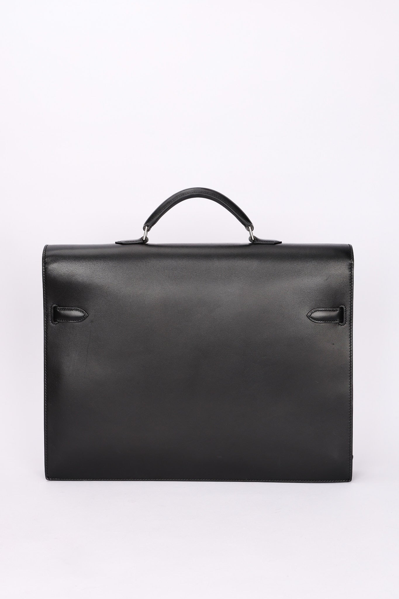 Hermès Kelly Depeches Briefcase Noir Box 2005 PHW