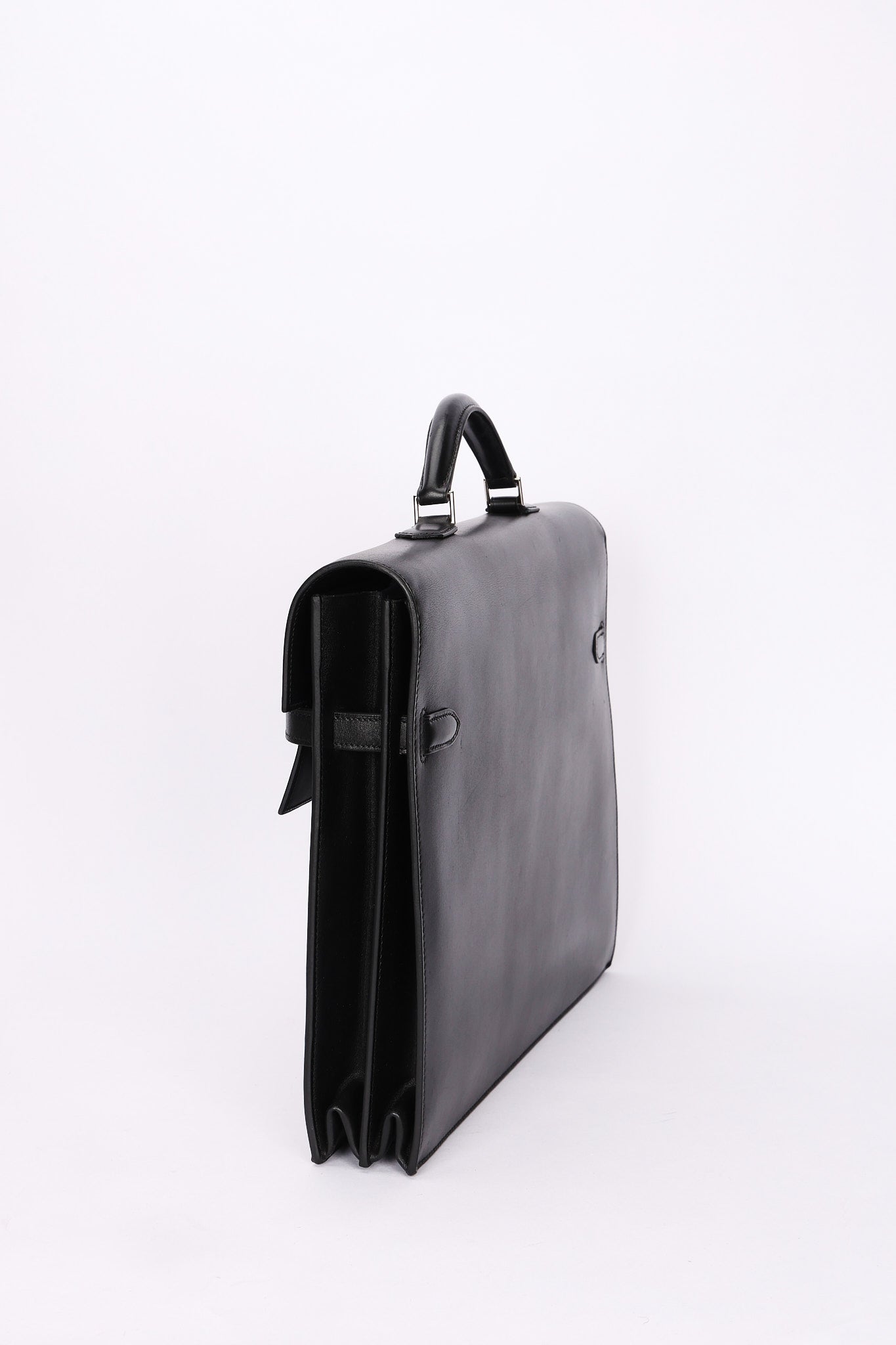 Hermès Kelly Depeches Briefcase Noir Box 2005 PHW