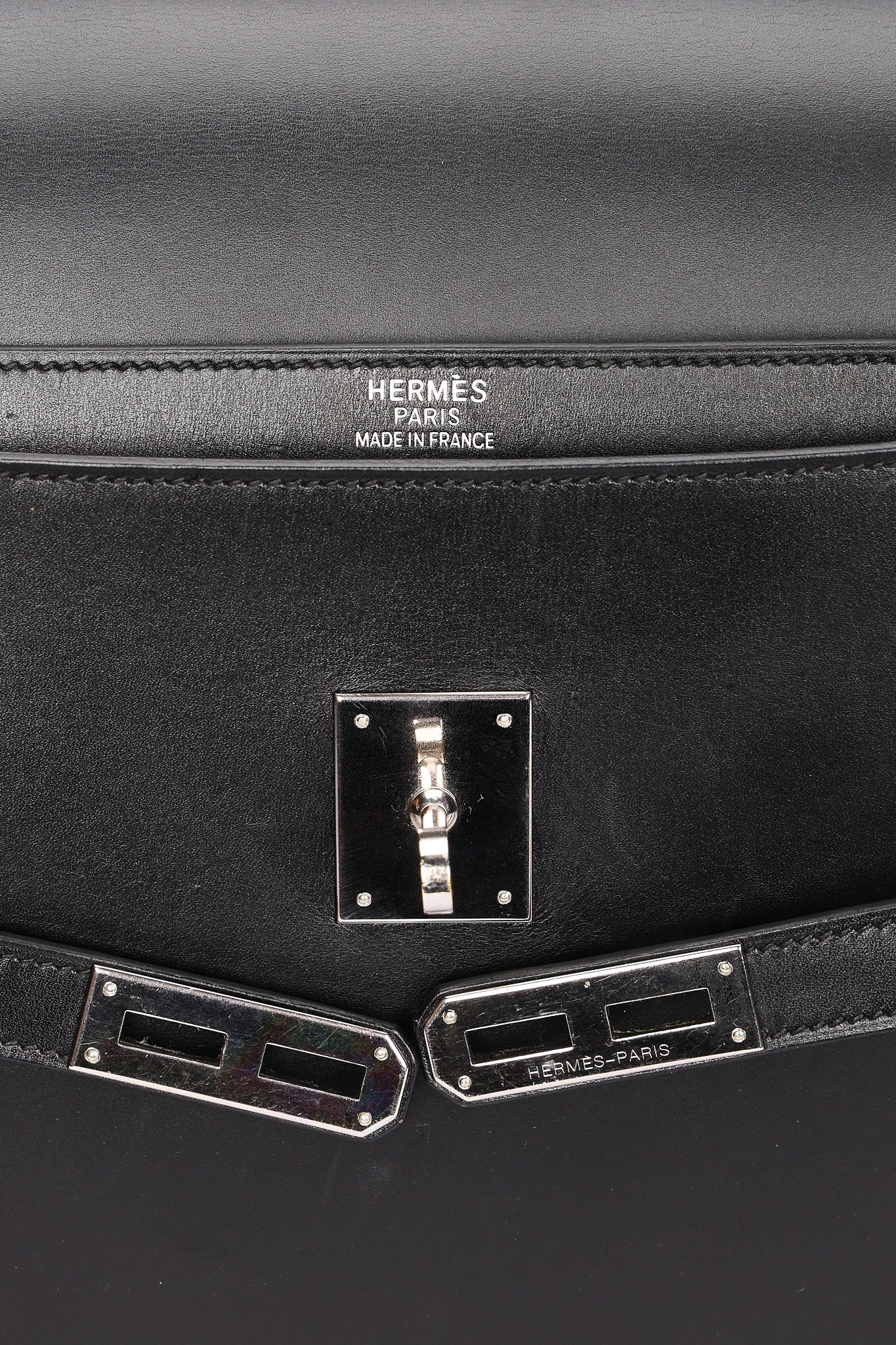 Hermès Kelly Depeches Briefcase Noir Box 2005 PHW