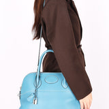 Hermès Bolide 35 Bleu Jean Clemence 2002 PHW