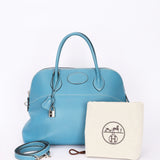 Hermès Bolide 35 Bleu Jean Clemence 2002 PHW