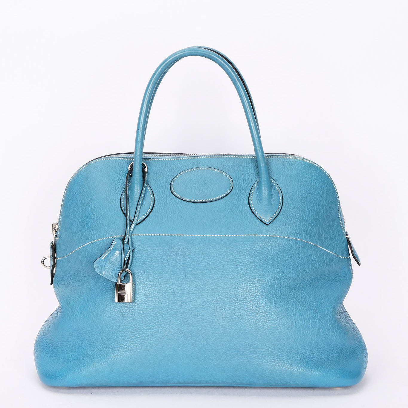 Hermès Bolide 35 Bleu Jean Clemence 2002 PHW