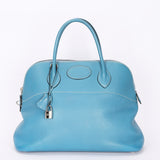 Hermès Bolide 35 Bleu Jean Clemence 2002 PHW
