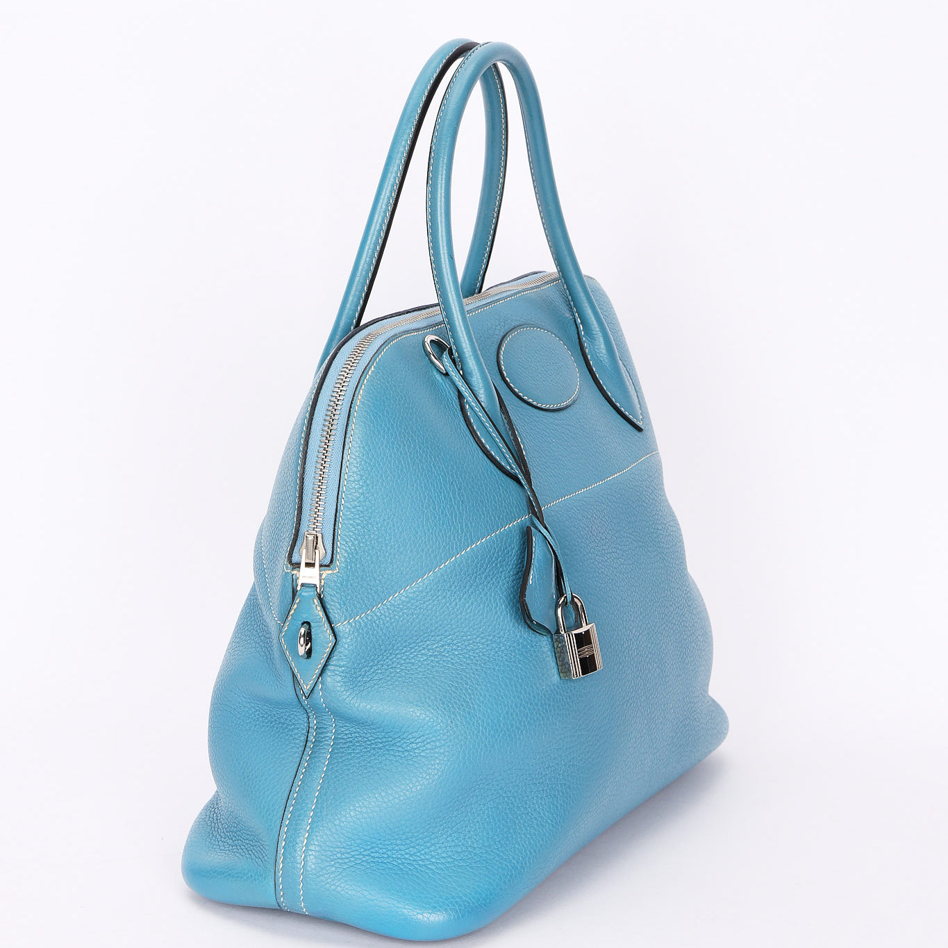 Hermès Bolide 35 Bleu Jean Clemence 2002 PHW