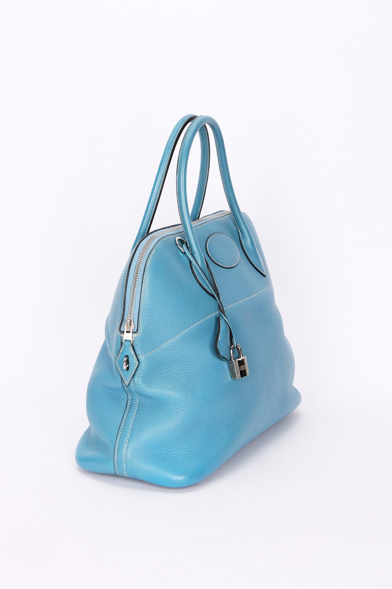 Hermès Bolide 35 Bleu Jean Clemence 2002 PHW