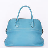 Hermès Bolide 35 Bleu Jean Clemence 2002 PHW