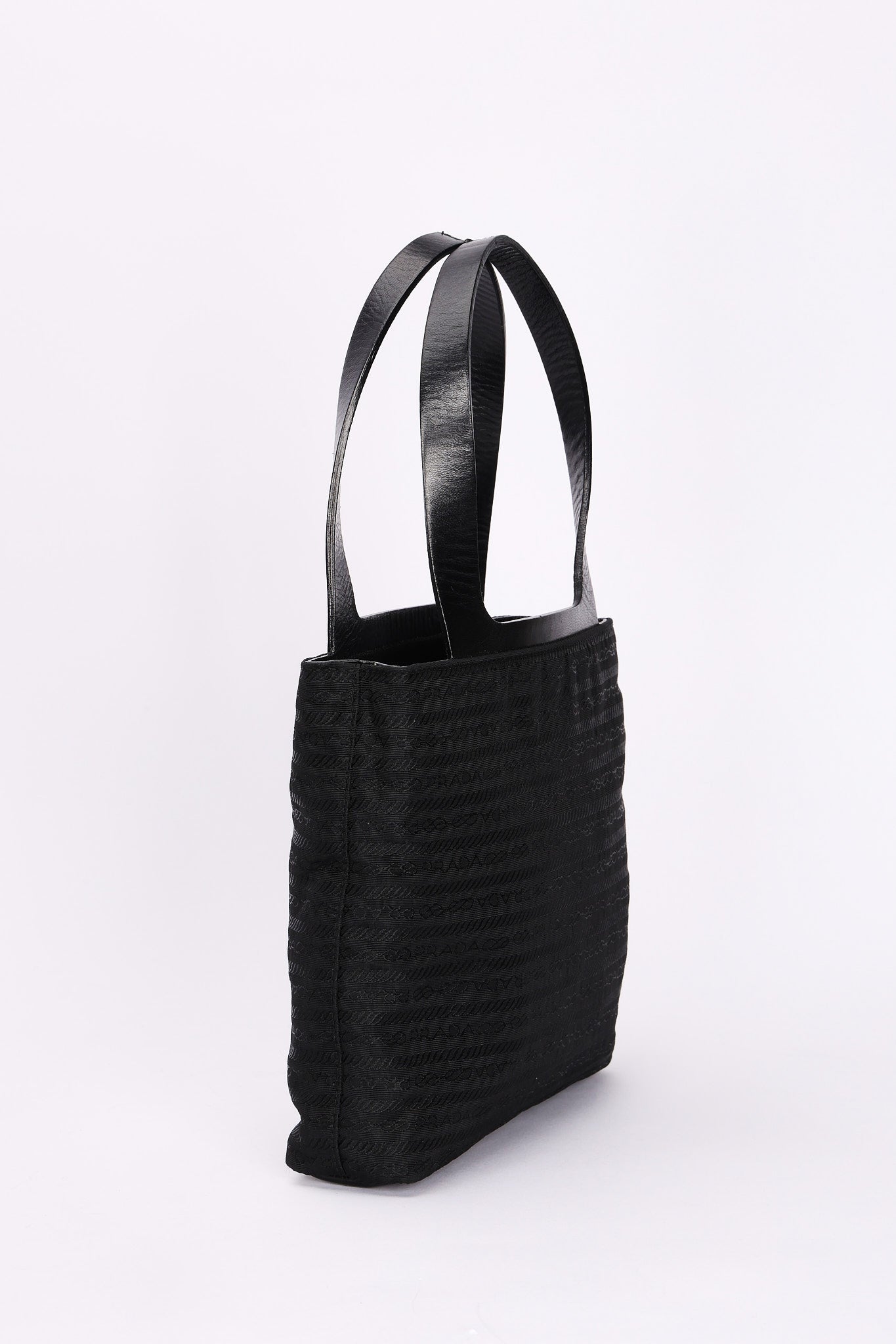 Prada Logo Nylon Top Handle Bag