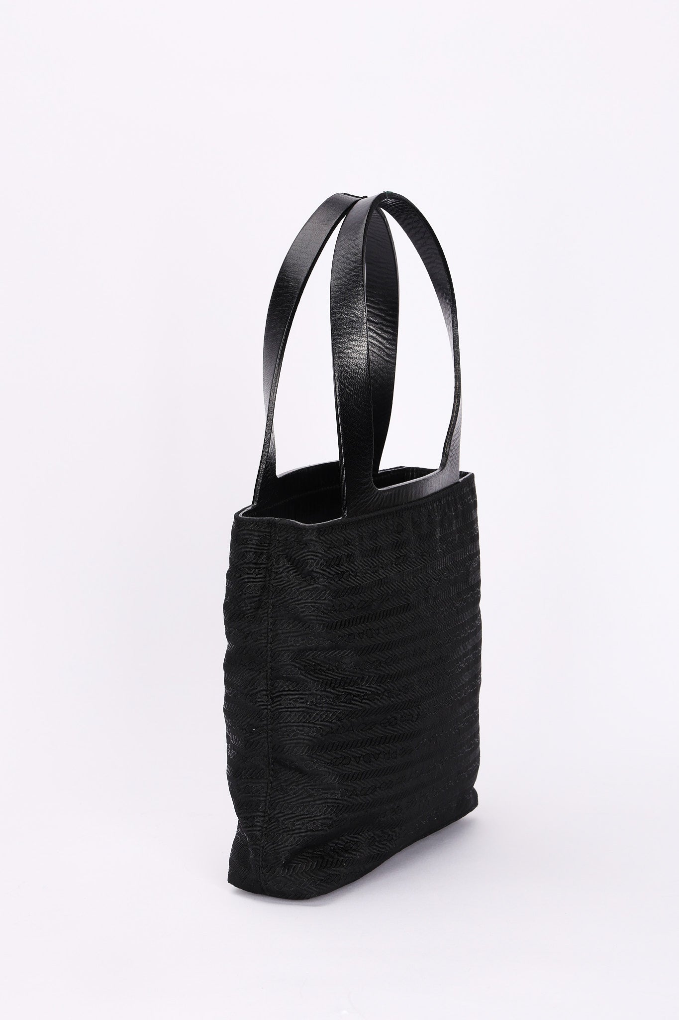 Prada Logo Nylon Top Handle Bag