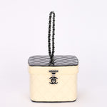 Chanel Bicolor Patent Vanity Case Top Handle Bag DSHW