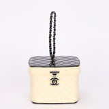 Chanel Bicolor Patent Vanity Case Top Handle Bag DSHW