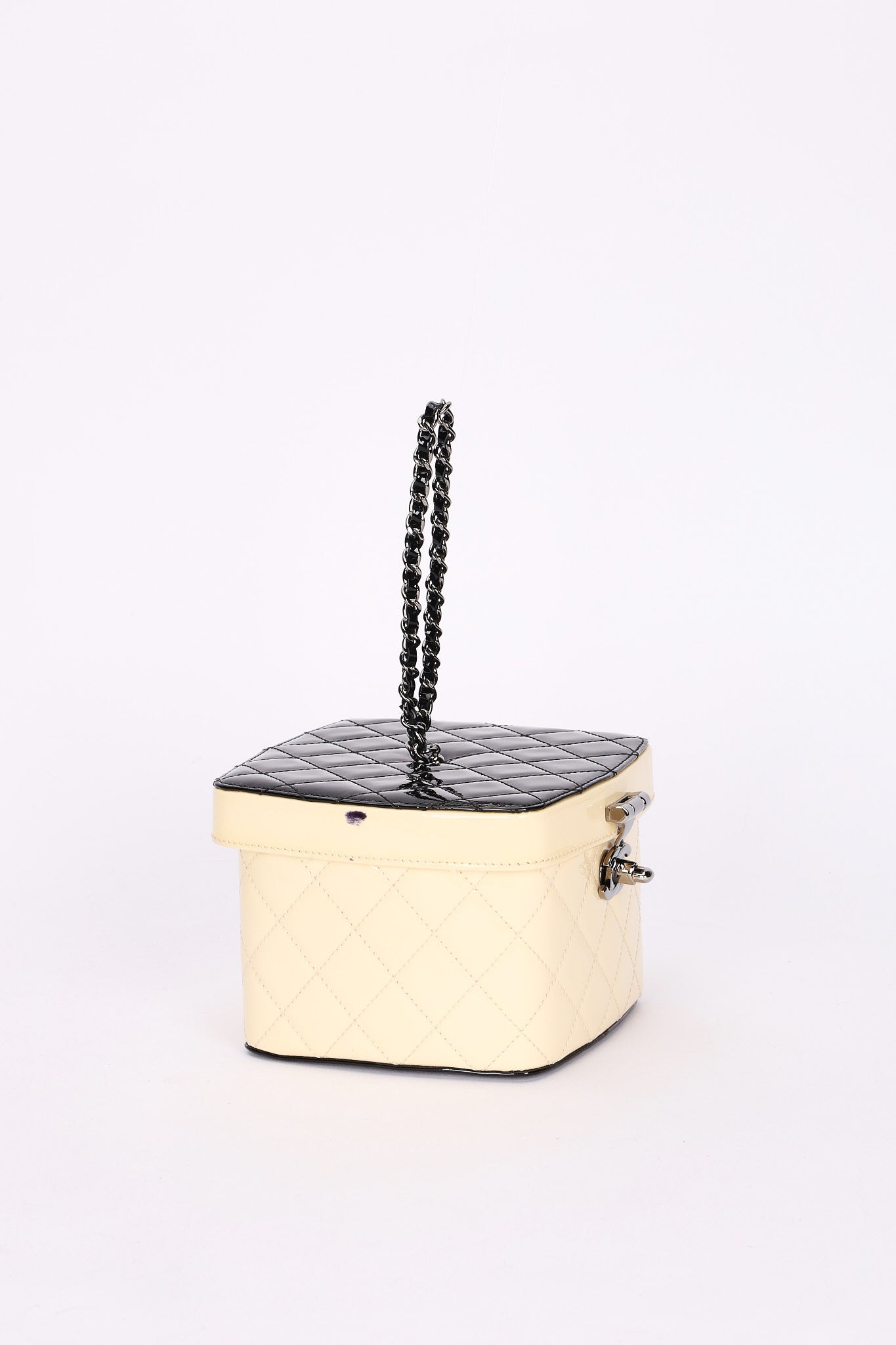 Chanel Bicolor Patent Vanity Case Top Handle Bag DSHW