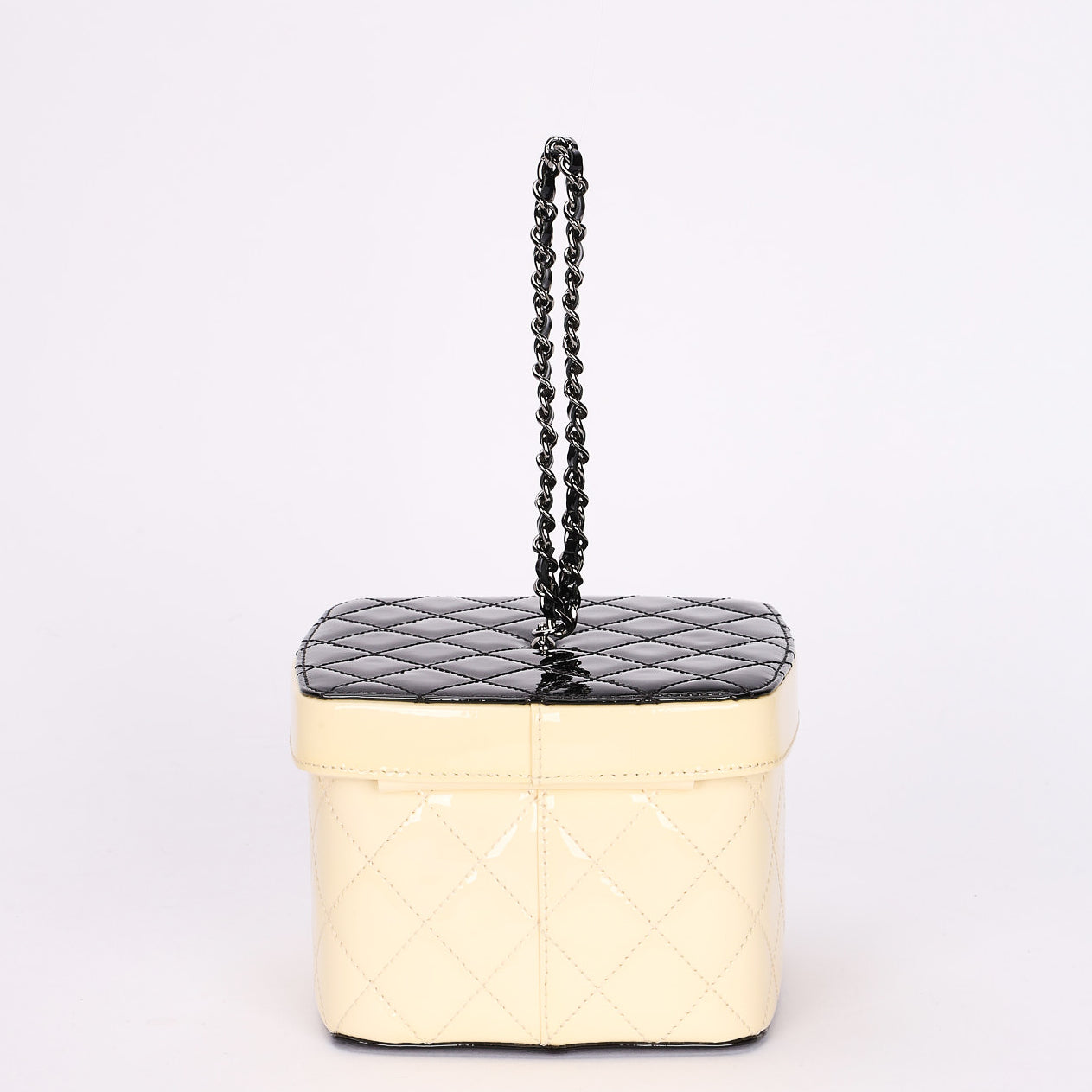 Chanel Bicolor Patent Vanity Case Top Handle Bag DSHW