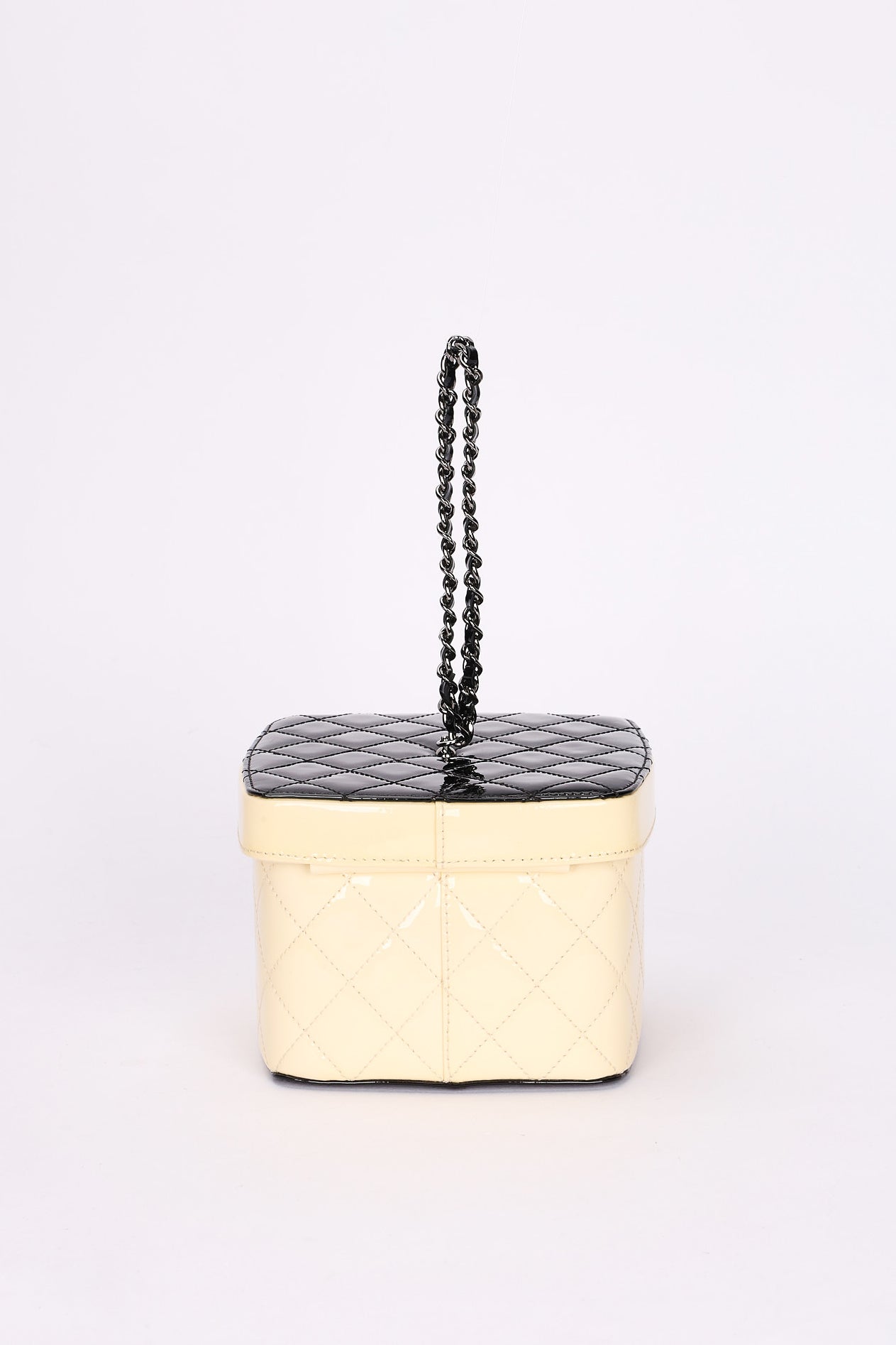 Chanel Bicolor Patent Vanity Case Top Handle Bag DSHW