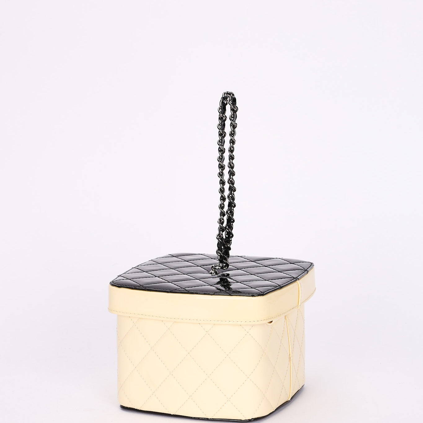 Chanel Bicolor Patent Vanity Case Top Handle Bag DSHW