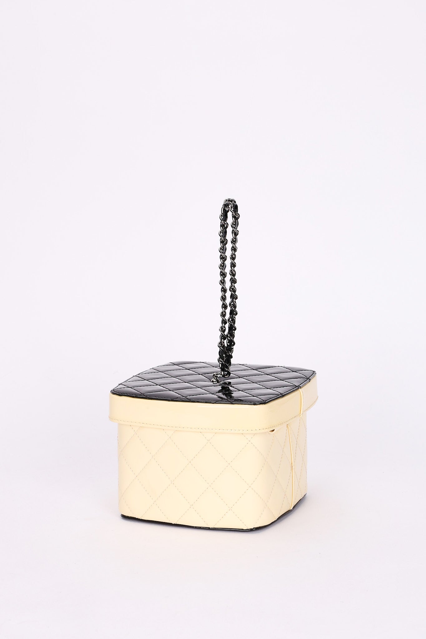 Chanel Bicolor Patent Vanity Case Top Handle Bag DSHW