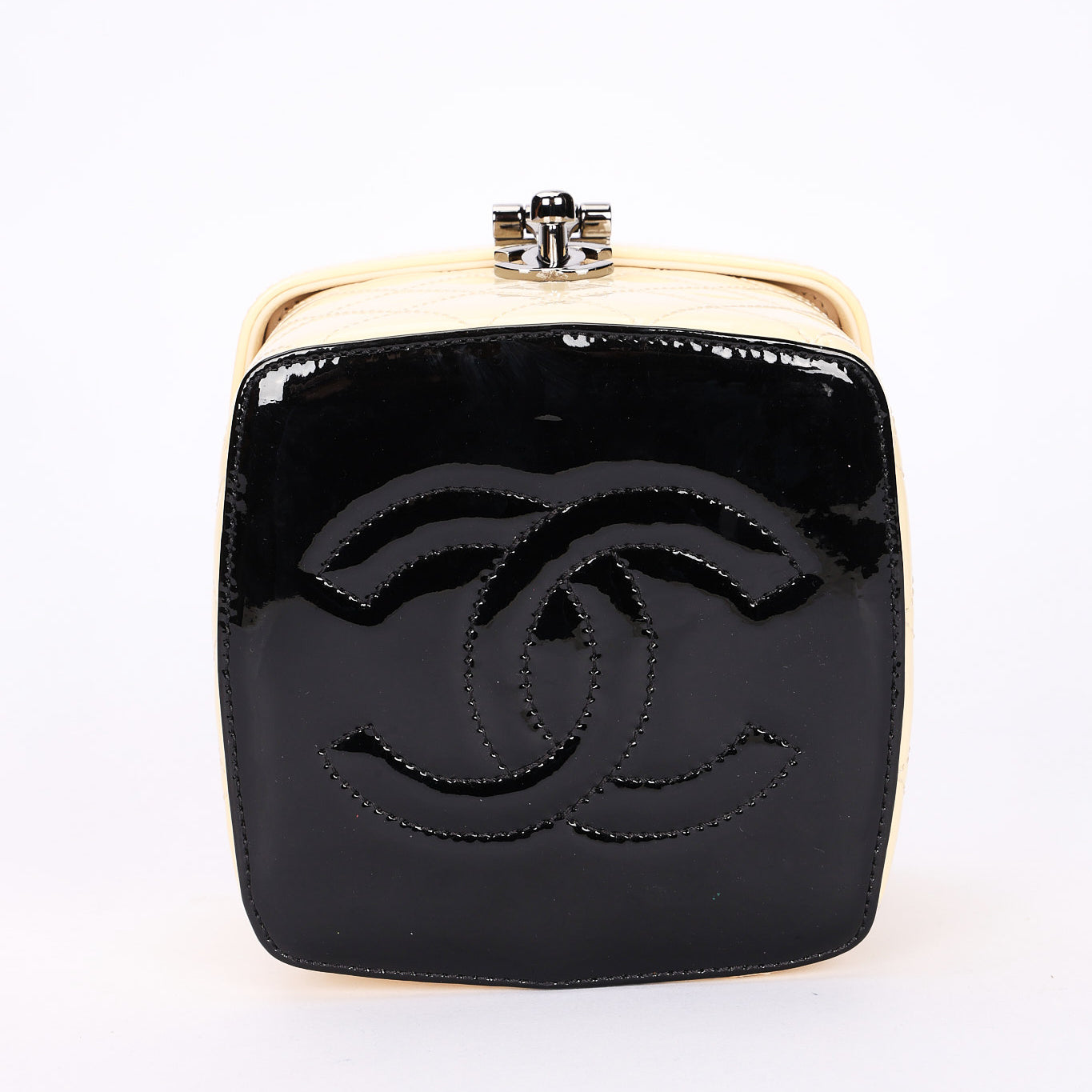 Chanel Bicolor Patent Vanity Case Top Handle Bag DSHW