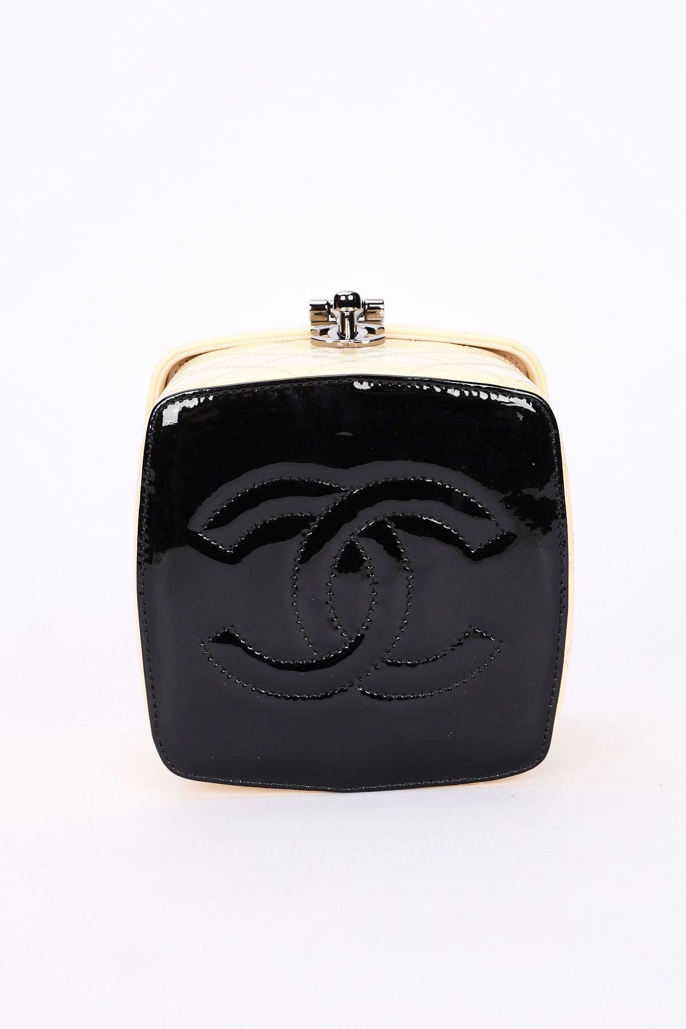 Chanel Bicolor Patent Vanity Case Top Handle Bag DSHW