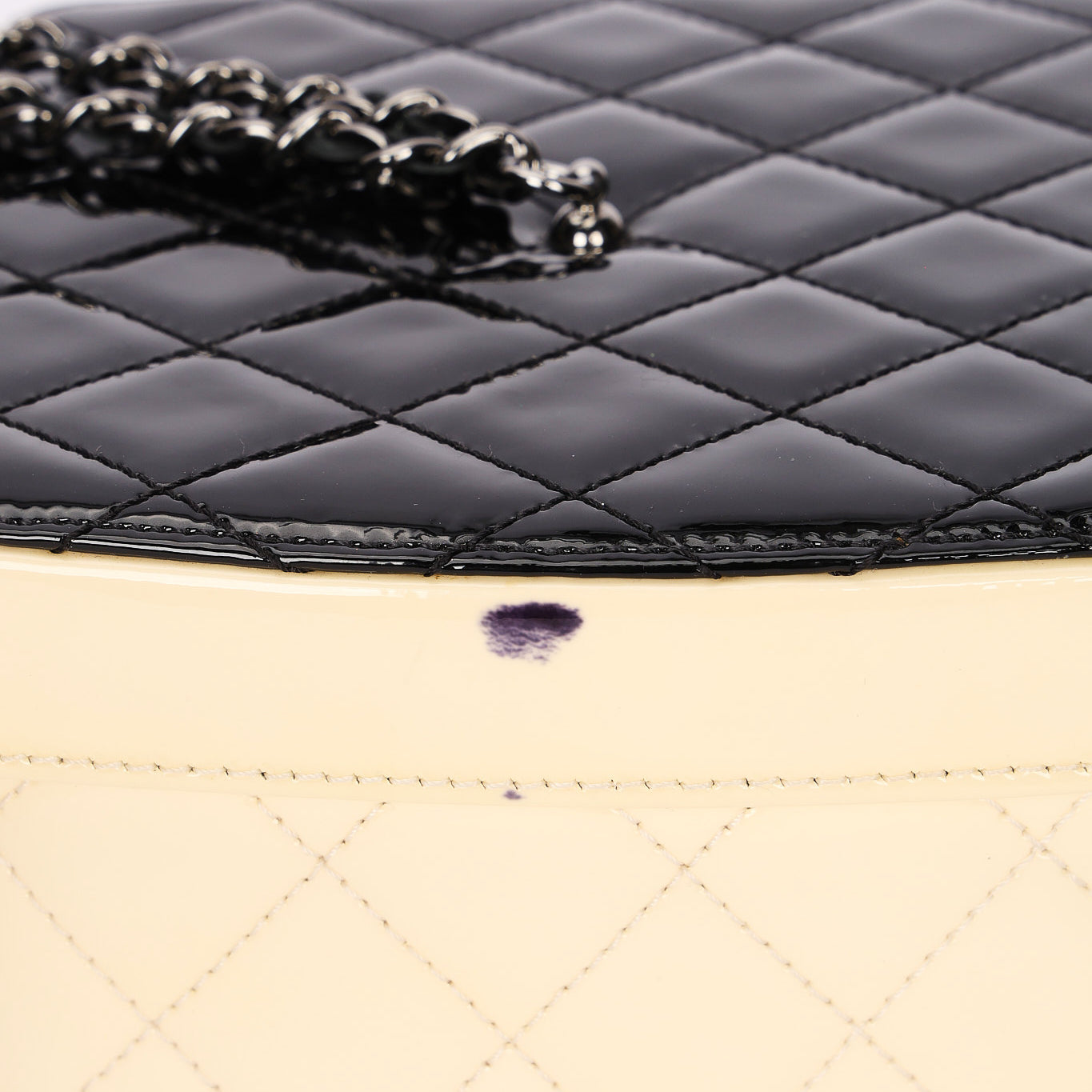 Chanel Bicolor Patent Vanity Case Top Handle Bag DSHW