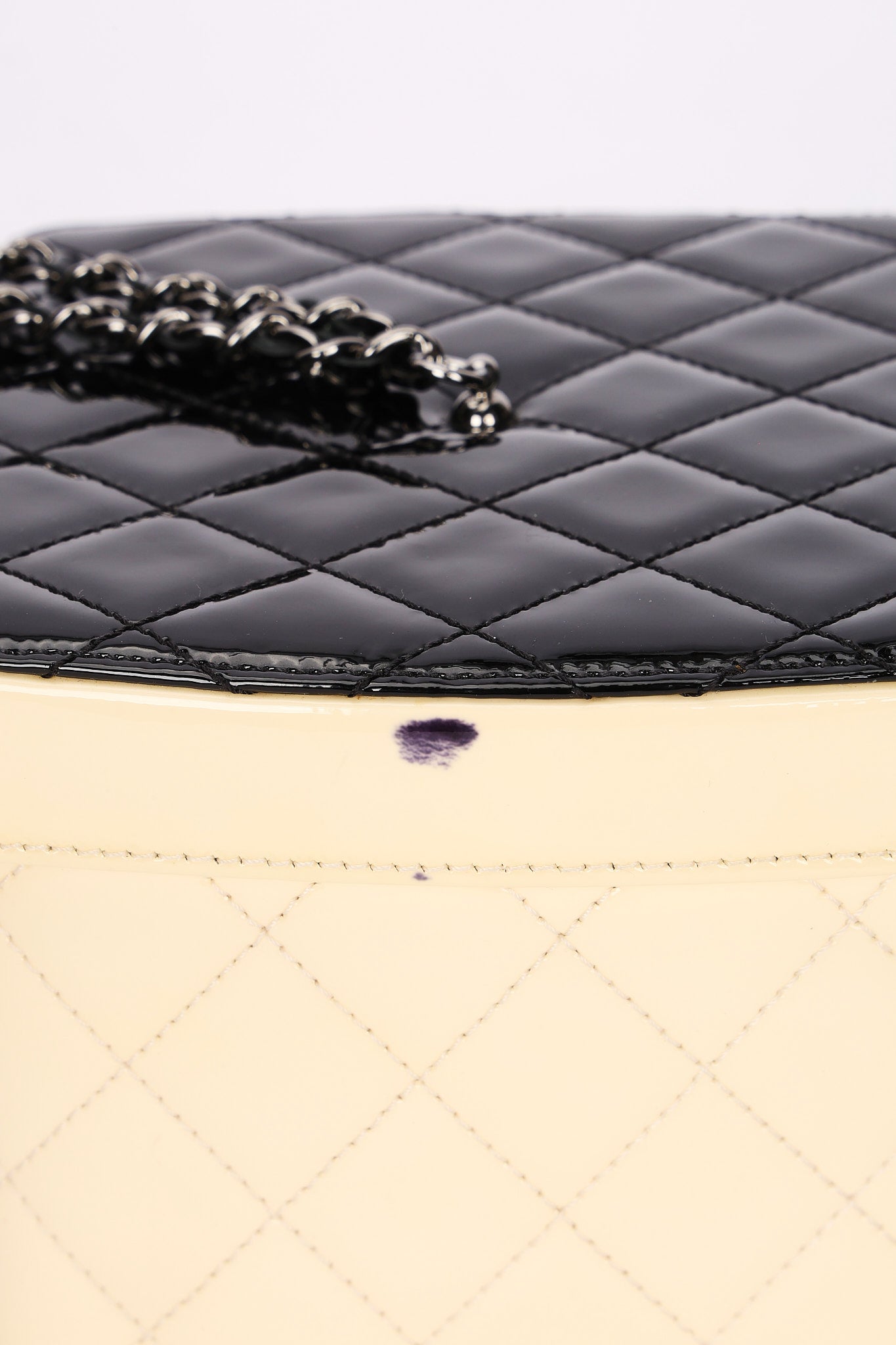 Chanel Bicolor Patent Vanity Case Top Handle Bag DSHW