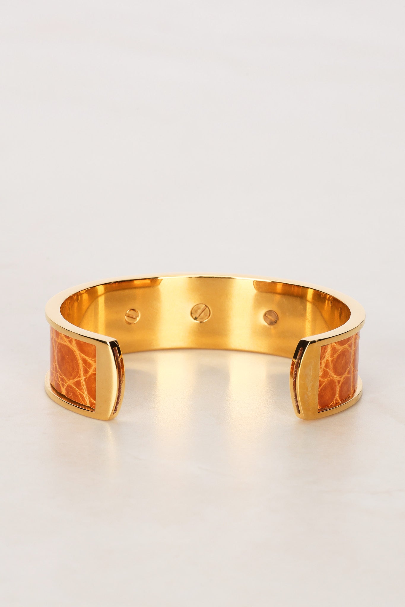 Vintage Hermès Alligator Kelly Bangle Cuff Bracelet