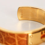 Vintage Hermès Alligator Kelly Bangle Cuff Bracelet
