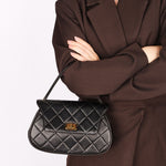 Chanel Mademoiselle Top Handle Bag Black Lambskin GHW