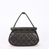 Chanel Mademoiselle Top Handle Bag Black Lambskin GHW