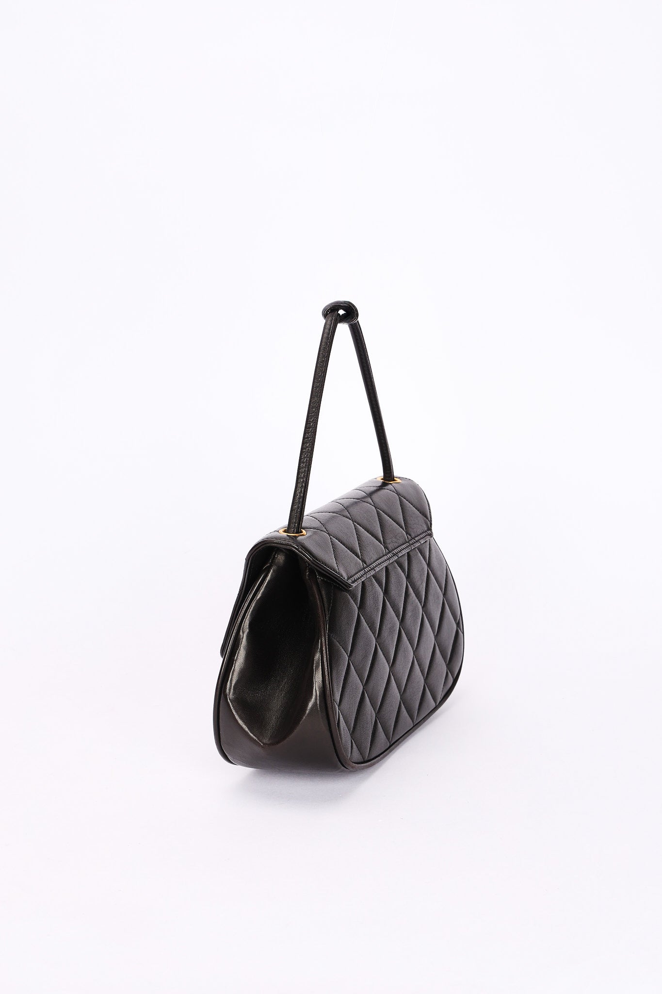 Chanel Mademoiselle Top Handle Bag Black Lambskin GHW