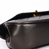 Chanel Mademoiselle Top Handle Bag Black Lambskin GHW