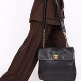 Chanel Triple CC Shoulder Bag Black Caviar 24K GP