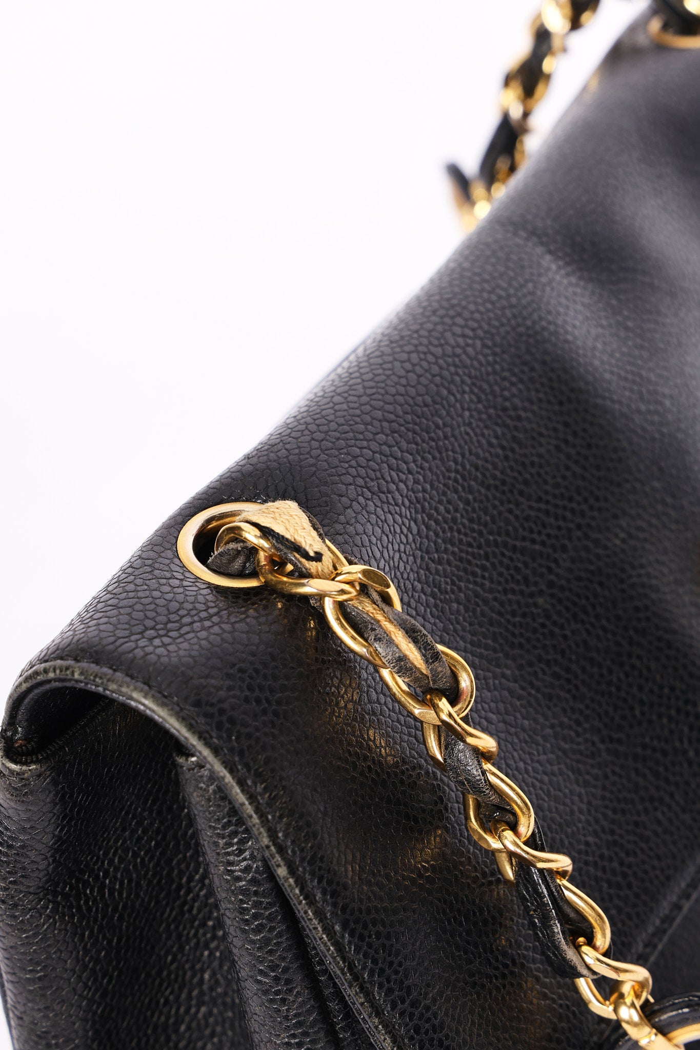 Chanel Triple CC Shoulder Bag Black Caviar 24K GP