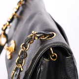 Chanel Triple CC Shoulder Bag Black Caviar 24K GP