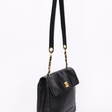 Chanel Triple CC Shoulder Bag Black Caviar 24K GP