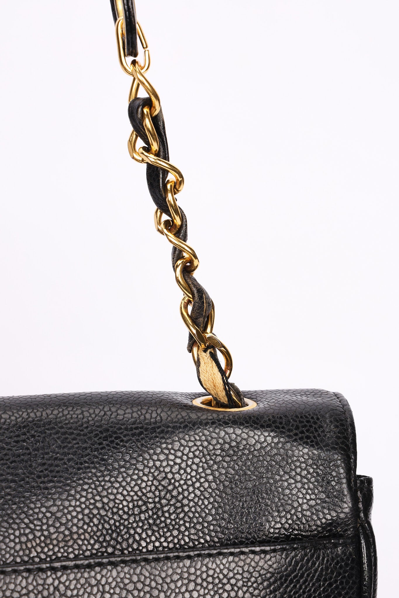 Chanel Triple CC Shoulder Bag Black Caviar 24K GP
