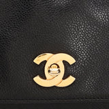 Chanel Triple CC Shoulder Bag Black Caviar 24K GP