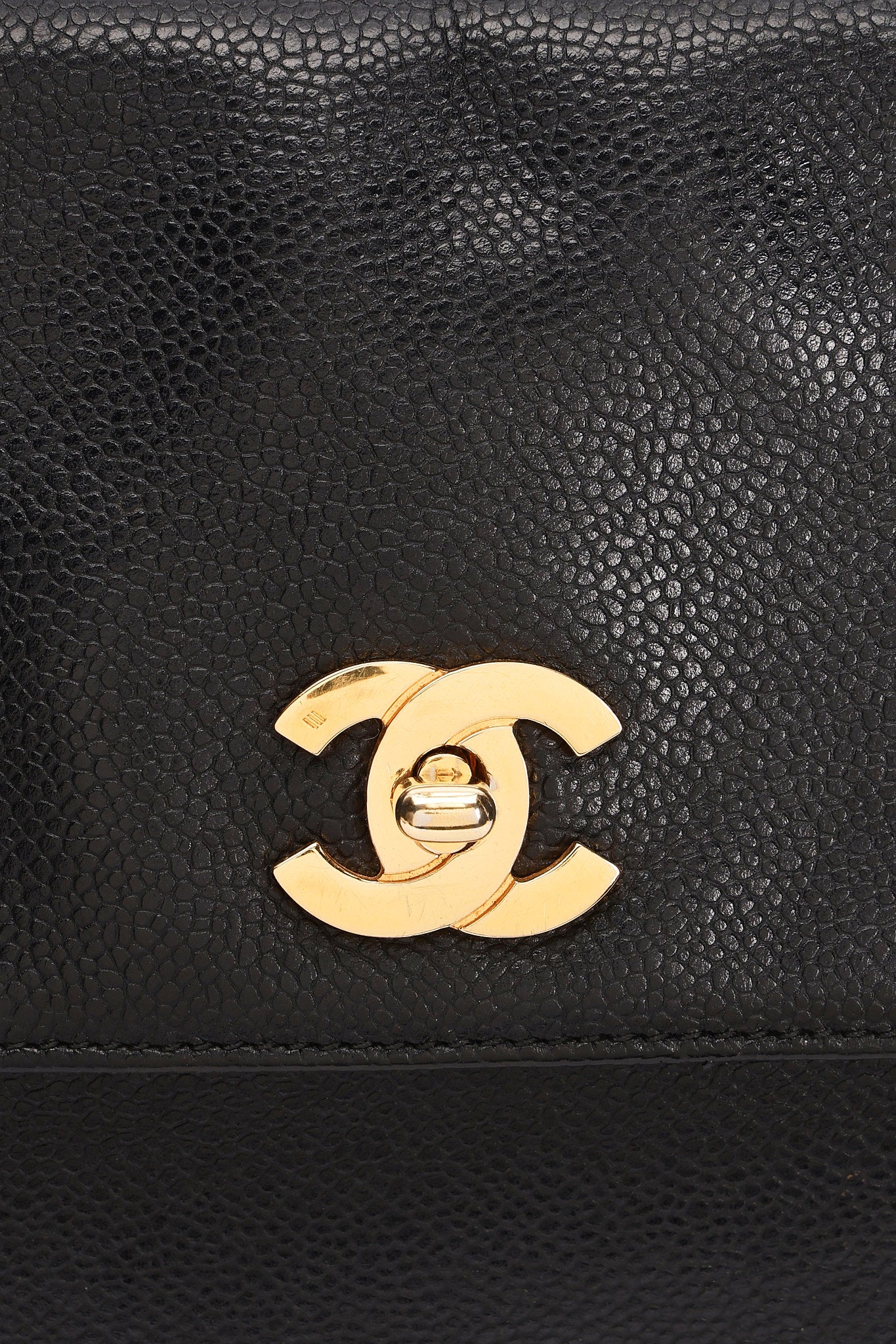 Chanel Triple CC Shoulder Bag Black Caviar 24K GP