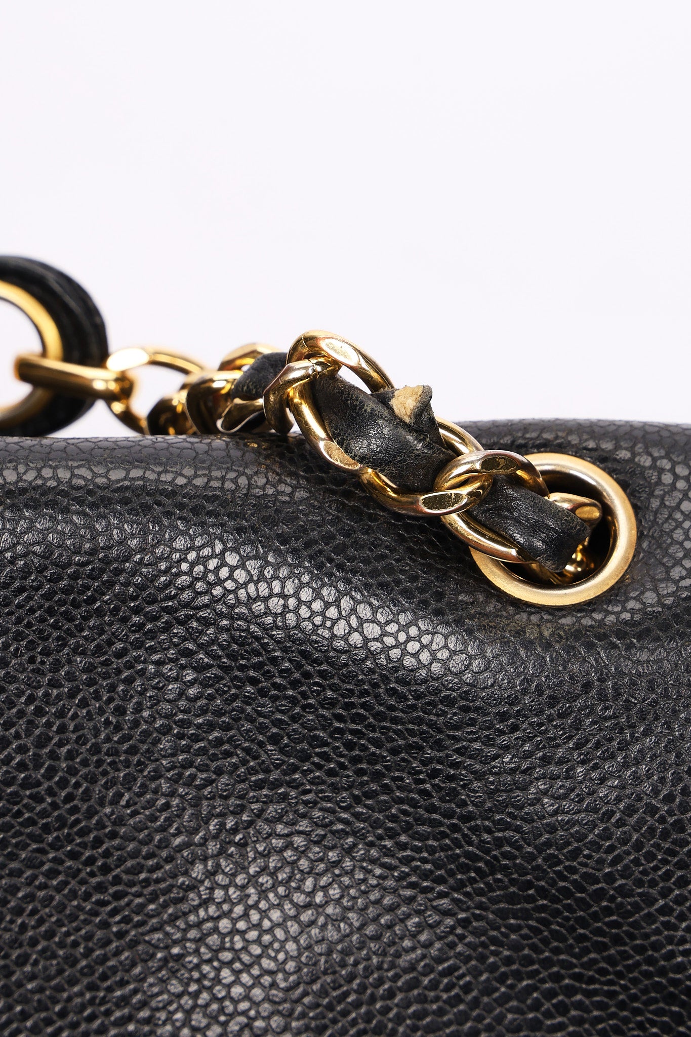 Chanel Triple CC Shoulder Bag Black Caviar 24K GP