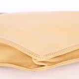 Chanel Wood Top Handle Bag Dark Beige Caviar