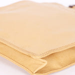 Chanel Wood Top Handle Bag Dark Beige Caviar