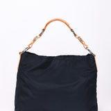 Prada Tessuto Logo Shoulder Bag Navy