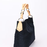 Prada Tessuto Logo Shoulder Bag Navy