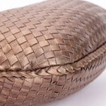 Bottega Veneta Small Intrecciato Hobo Metallic Taupe
