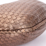 Bottega Veneta Small Intrecciato Hobo Metallic Taupe