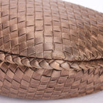 Bottega Veneta Small Intrecciato Hobo Metallic Taupe