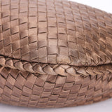 Bottega Veneta Small Intrecciato Hobo Metallic Taupe
